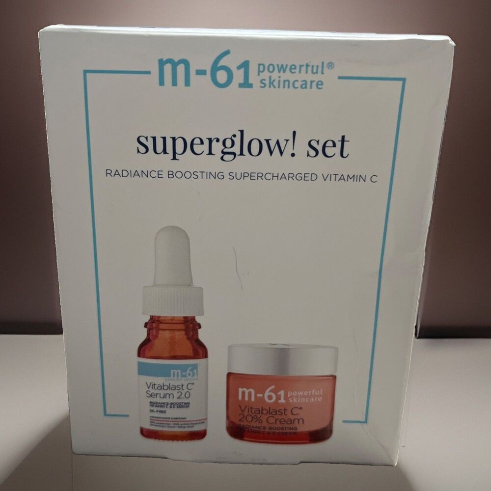 M-61 Superglow Set Radiance Boosting Supercharged Vitablast C Serum 2.0 + Cream